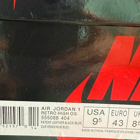 Jordan Men's Black and Blue Sneakers (Replicas) SZ 9.5. Box7 - Picture 3 of 6